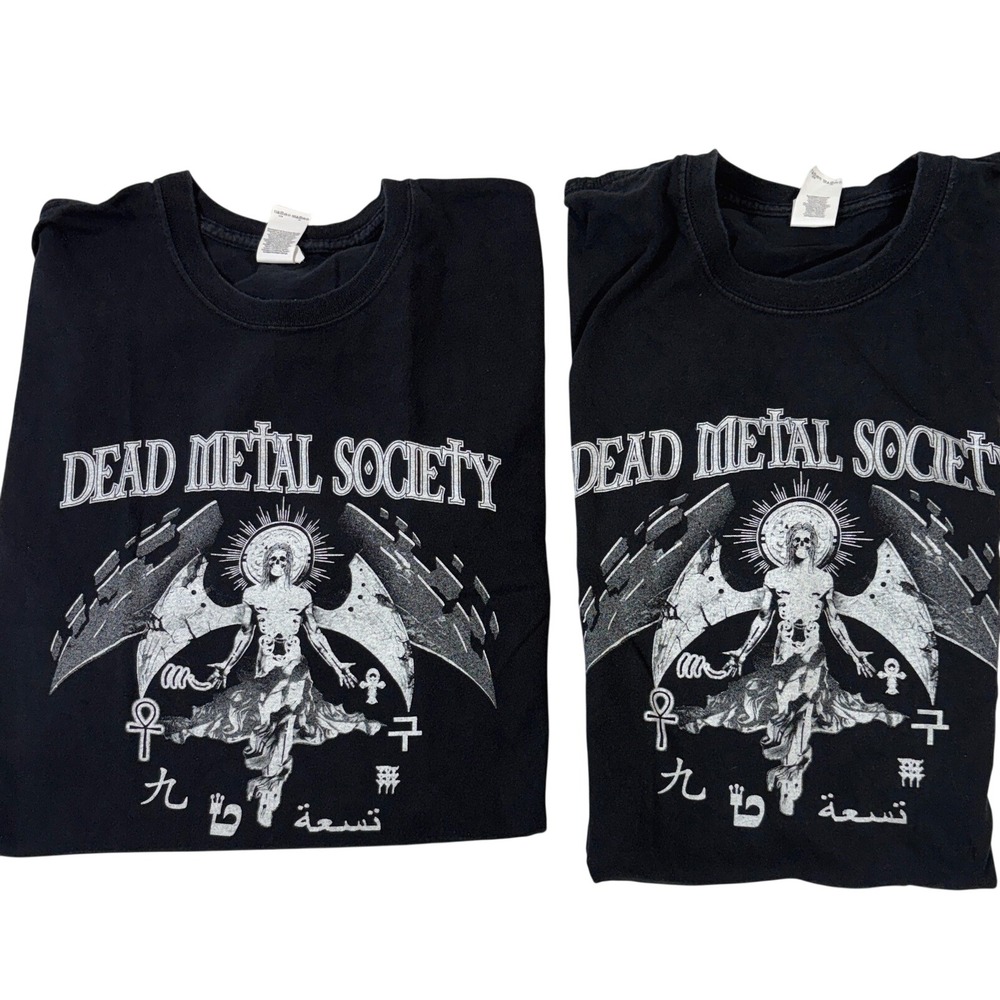 Dead Metal Society Shirts Matching Lot of 2-XL & L 2018 Tour Concert Graphic Tee